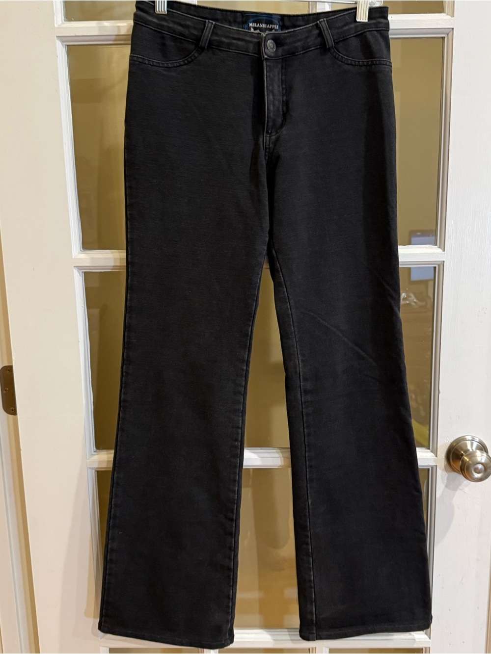 Vintage Melanie Apple Jeans Black Size 8 Bootleg